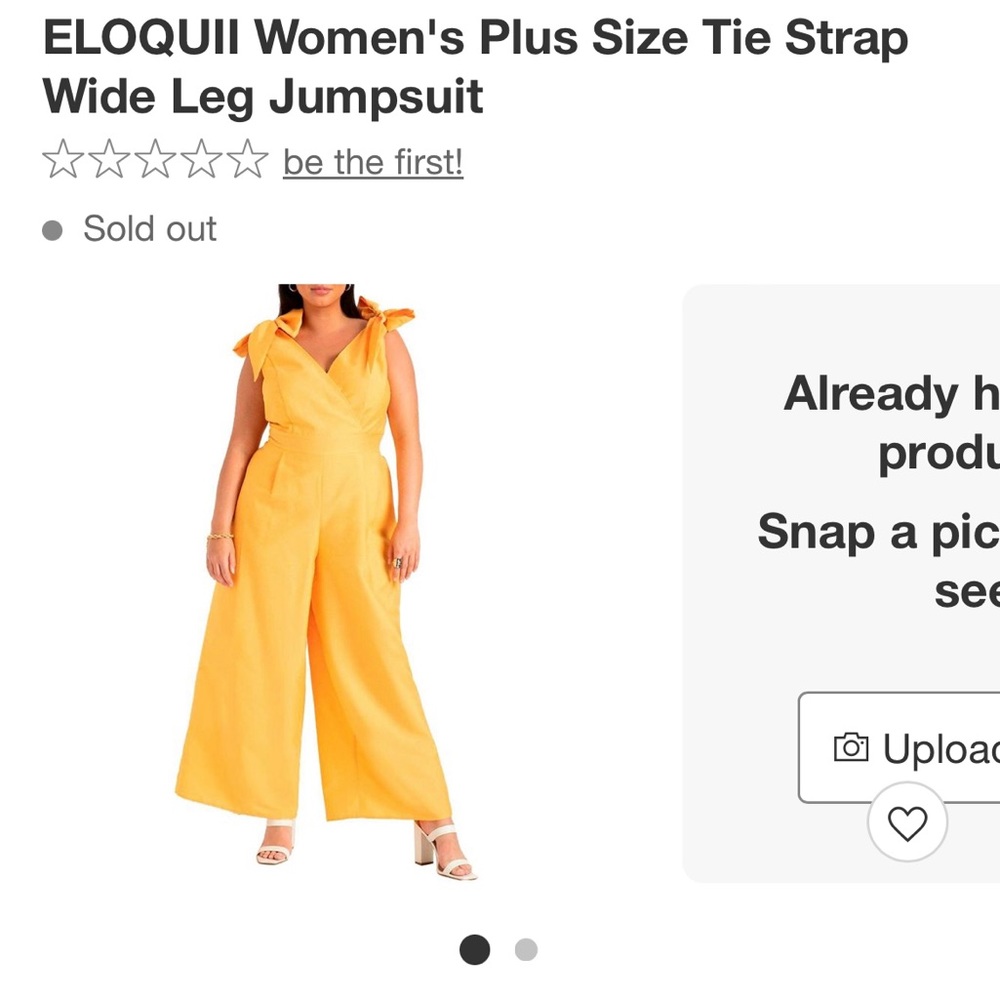 Eloquii Yellow Tie Shoulder Jumpsuit